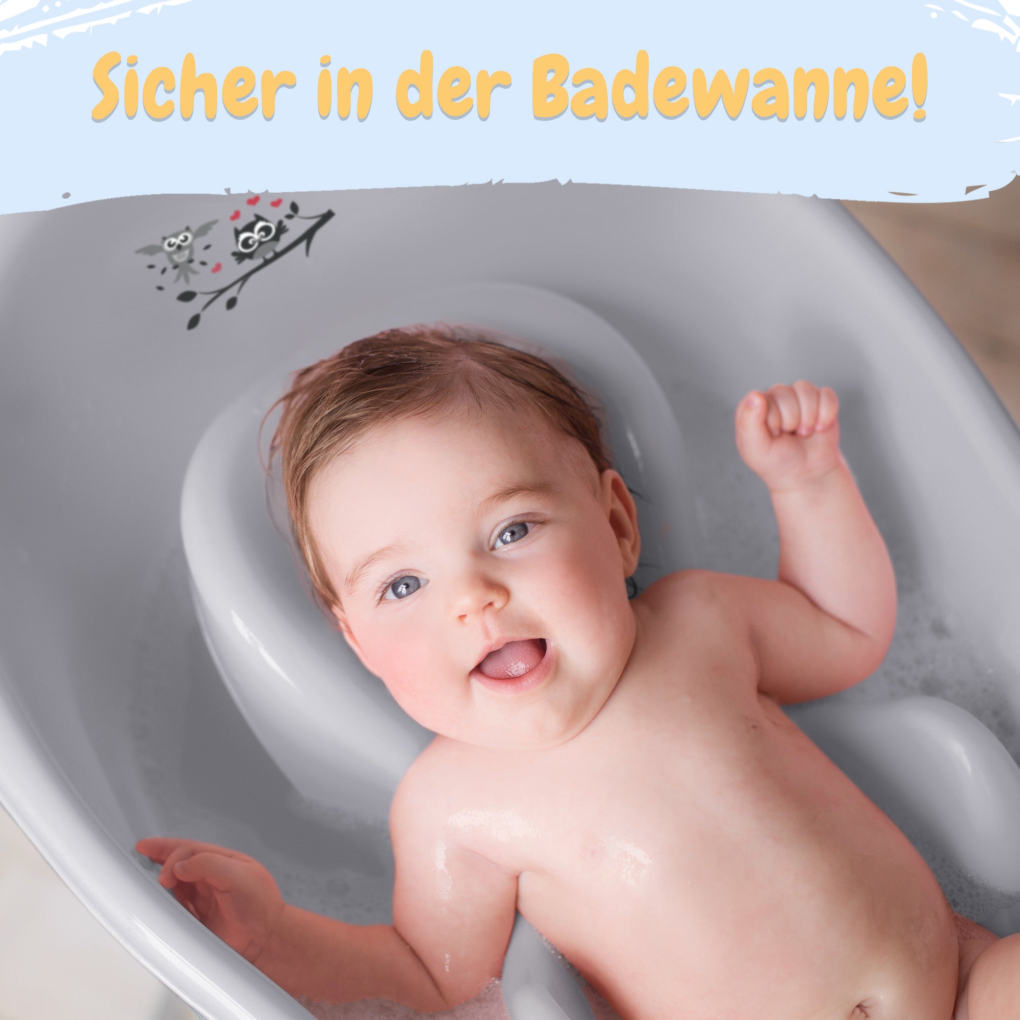 Baby-Badewannensitz Ab 6 Monaten – Rutschfester Rundumschutz Mit Saugnäpfen, Für Sitzende Babys & Kleinkinder